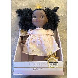 Littlelistas Baby Lena 14-Inch Crowned Natural Hair Baby Doll Soft Body